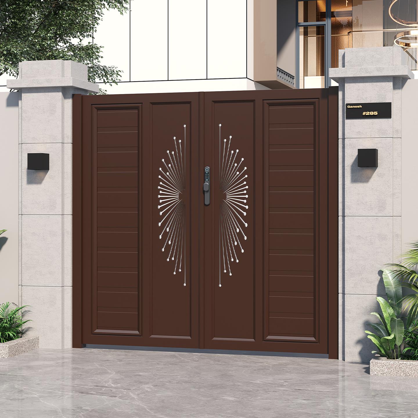 铝合金庭院大门农村自建房大门户外铝艺高端小院子门现代双开大门