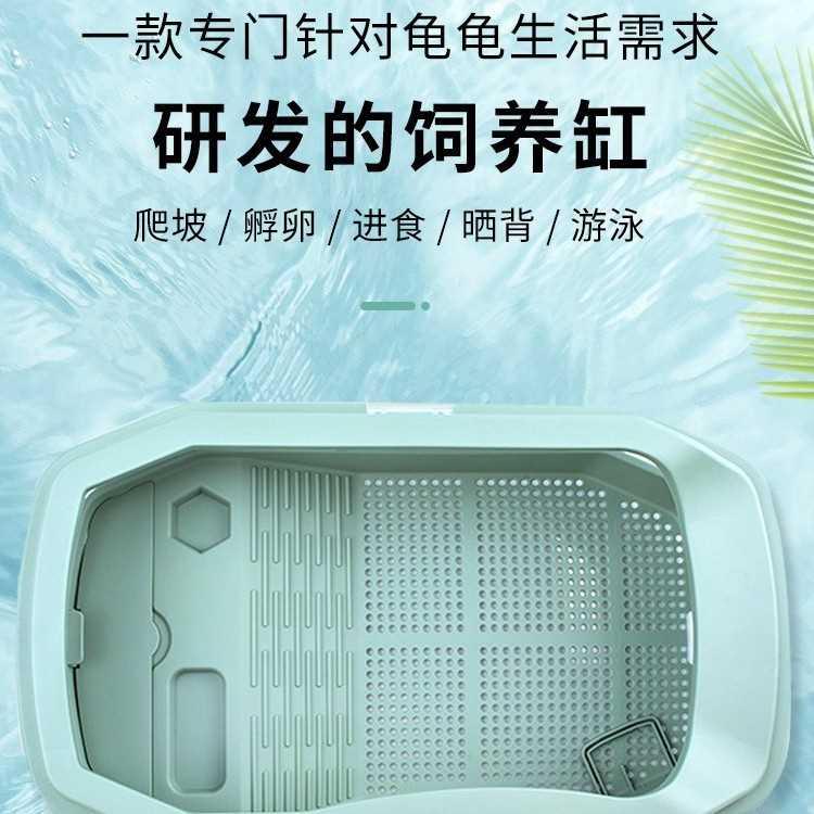 乌龟缸家用高位晒台生态阳台周转箱水陆两栖专业防越狱二合一轻体