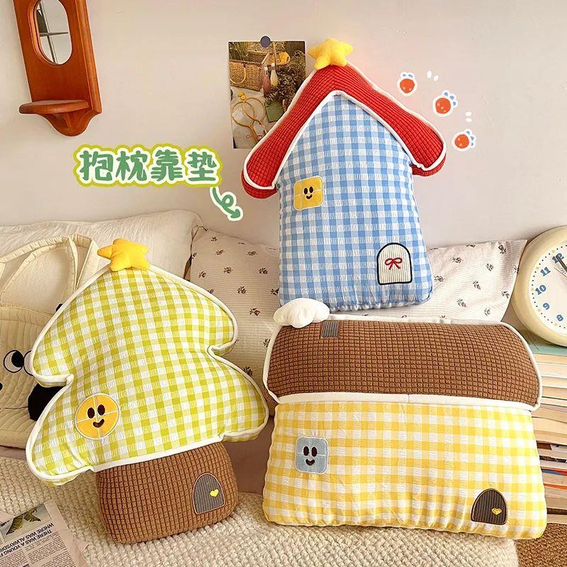 可爱童话小房子抱枕客厅沙发靠枕床头靠垫靠背腰靠儿童房装饰摆件
