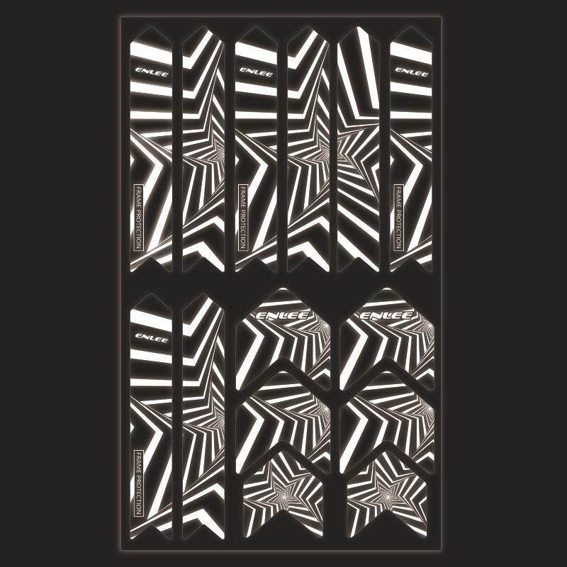 直销新款山地车电动滑板车贴纸折叠反光造型贴画贴膜配件贴自行车