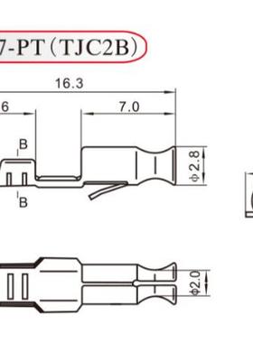 红星连接器TJC2B-PT连绕端子插簧HX75007-PT一盘4000只