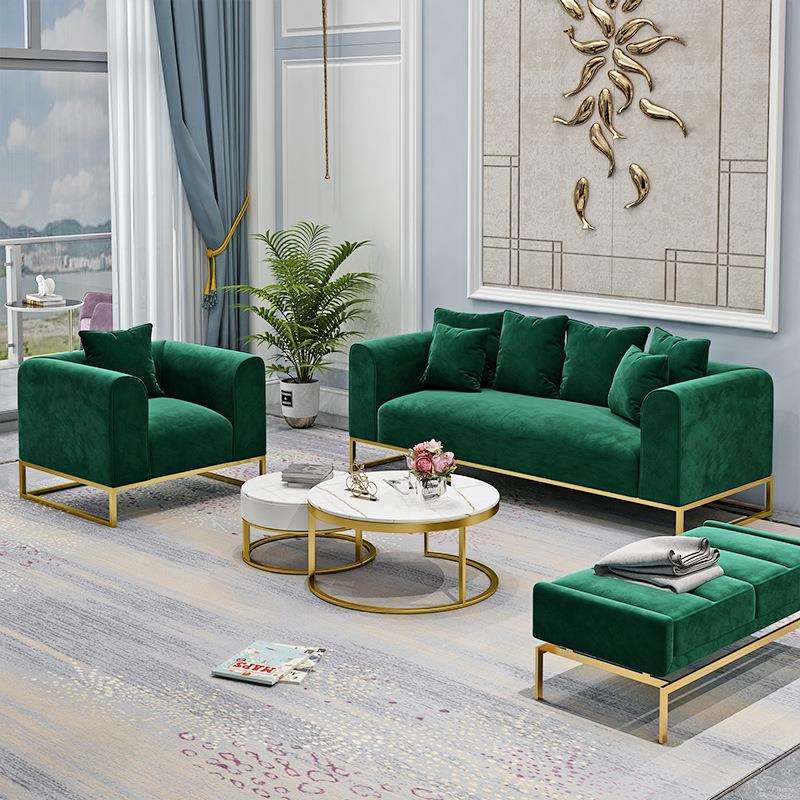 北欧小户型客厅沙发茶几组合轻奢网红款布艺沙发现代简约办公沙发