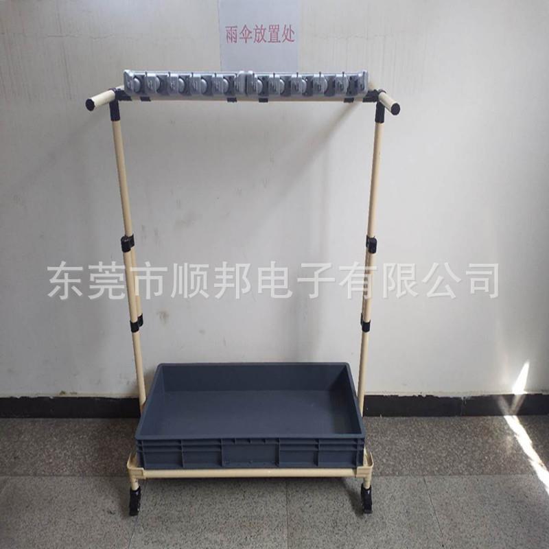 精益管拖把收纳架落地式可移动放扫把置物架清洁工具收纳车