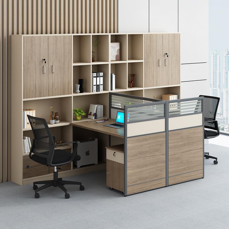 职员办公桌双人面对面三人卡座财务桌财务室屏风工位办公桌椅组合