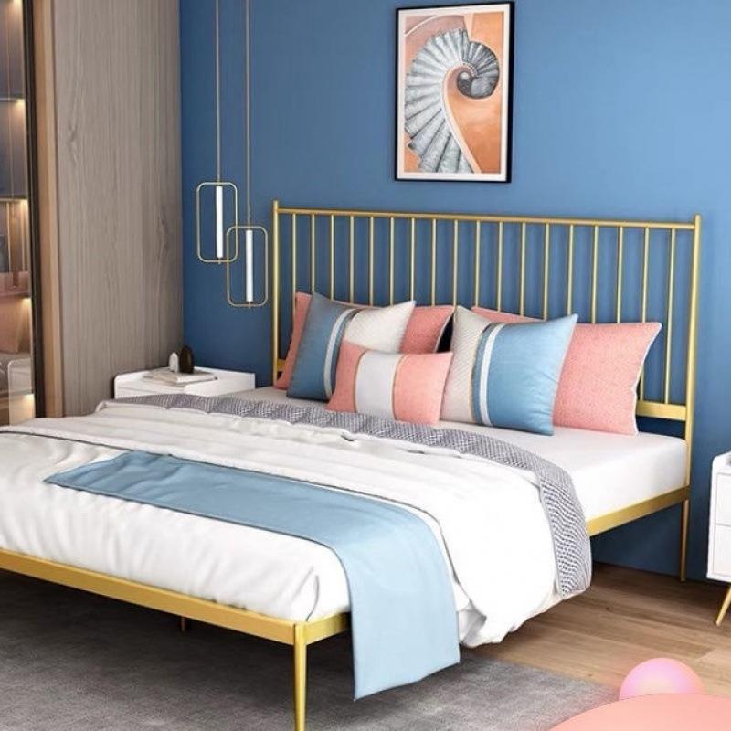 简约现铁代CME艺加厚铁床1米1.2米.5米1.8床米双人网红单人铁架子