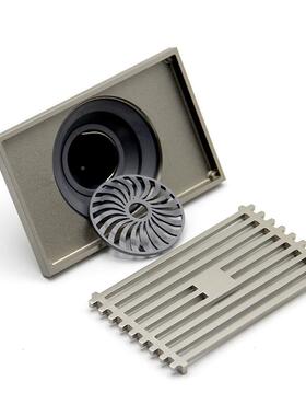 全铜地方形9*14加厚实长心潜水长漏大排地量防臭淋XSZ漏浴房地漏