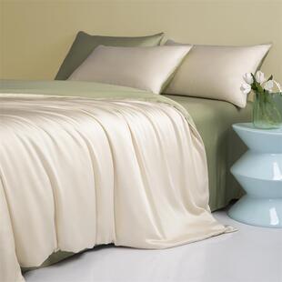 AYUA类100支兰冰精天四件级套细腻母丝婴裸睡丝凉感床单被套三件