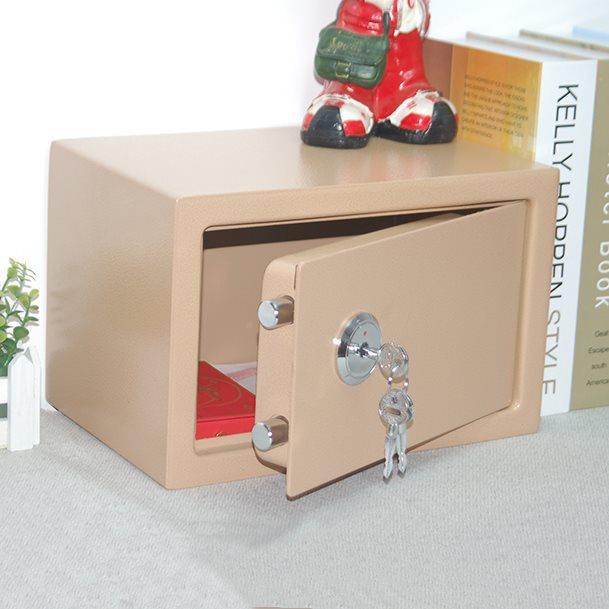 老险人保箱2AXK0K柜迷你小型机械锁钥匙全钢床头保险防入盗墙保管