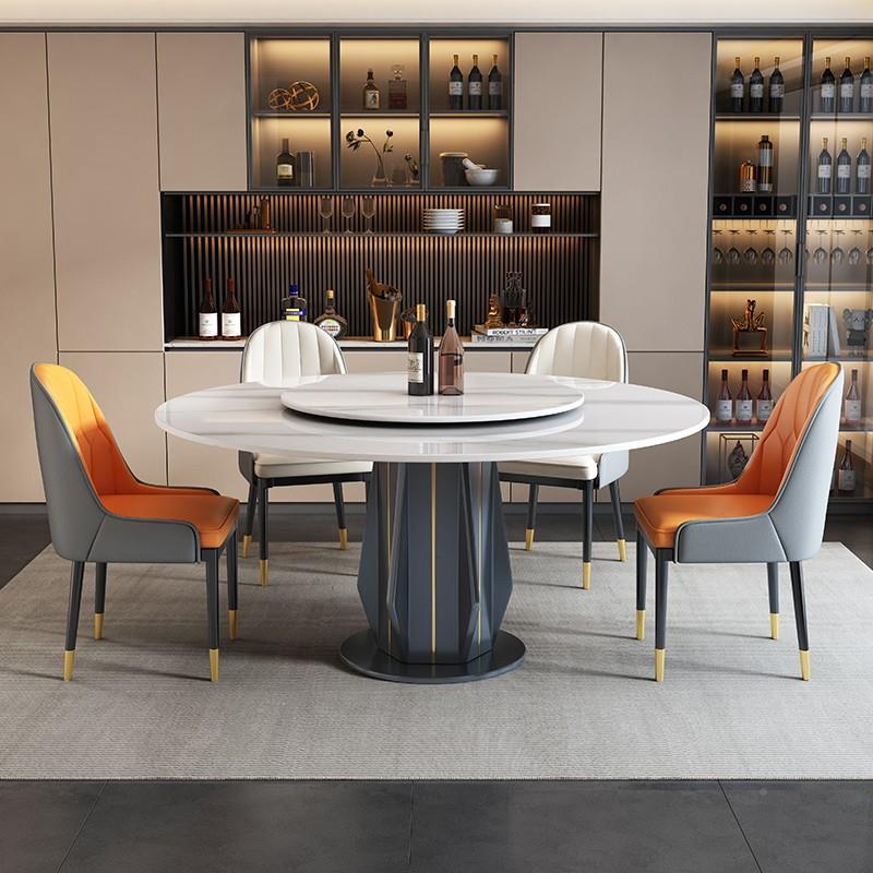 餐桌现代简约岩板轻奢NQD-906家用餐厅可大选理石超晶石型桌面小