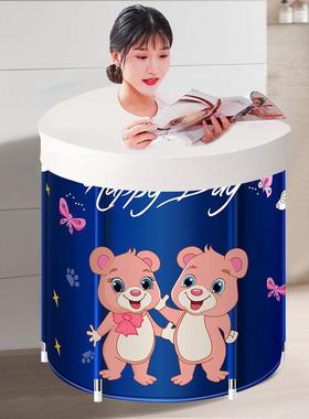 VZU免安装桶泡折叠桶浴网红大号沐浴桶家澡用成人儿童加厚加棉便