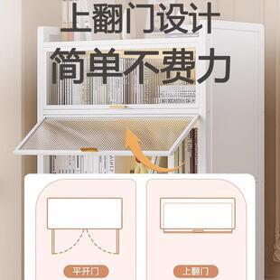 钢制书家用带门儿童书用柜落地家客厅架储柜防73246尘展示多物层