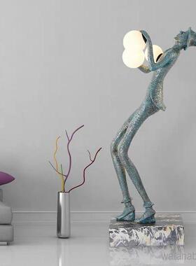 个性抽人物人体雕象楼像雕塑落处地灯酒店大堂售艺术摆件RGP大型