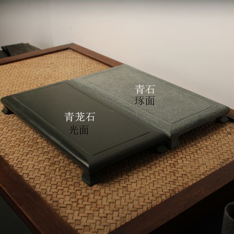 花盆石头底座桌面摆件案台天然石材简约台座室内绿植花架青石托