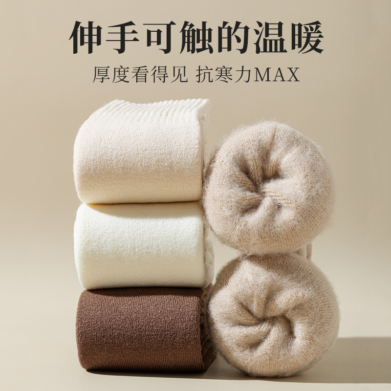 过膝长筒袜子女秋冬季加绒加厚毛圈加长款护腿护膝小腿保暖长袜套