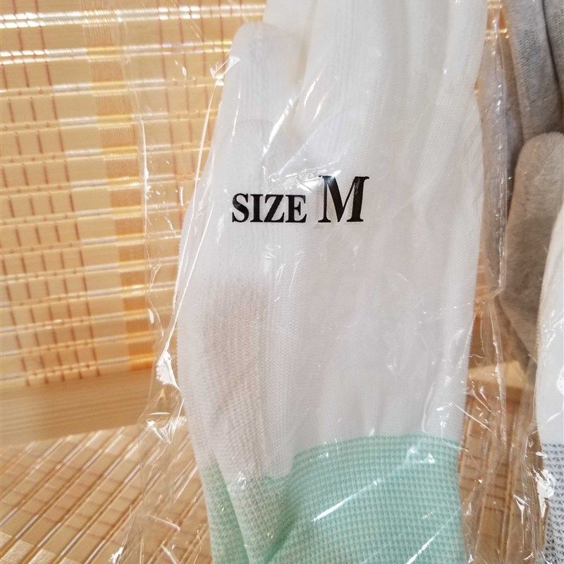 薄款透气13针尼龙pu涂指手套胶浸掌电子无尘防劳保手套11.11大促