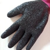 389乳胶皱纹手套防滑耐磨挂胶劳保防护工作手套 鼎升 包邮 12双