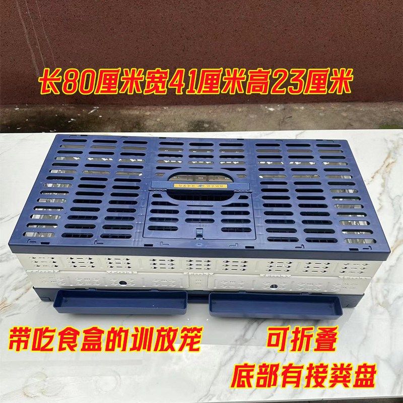 启航训放笼可折叠塑料放飞笼训放笼可挂食盒水盒鸽笼防老化鸽子笼