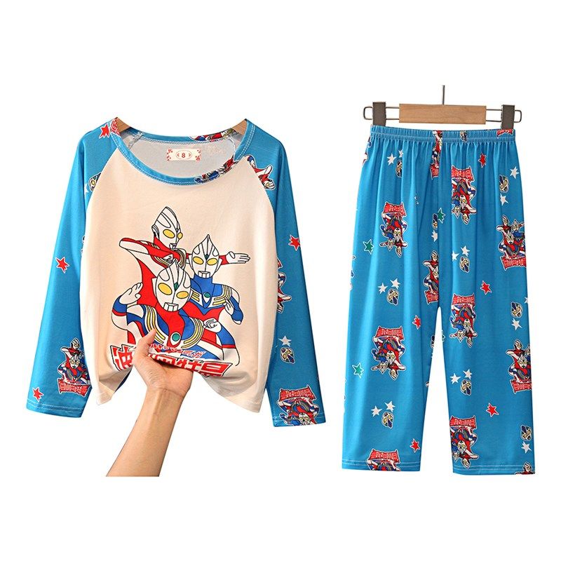 儿童睡衣春秋季长袖居家服中大童小男孩女童薄款棉质可爱宝宝套装,童装/婴儿装/亲子装,家居服套装,淘宝优惠券,粉丝福利购,淘宝优惠卷