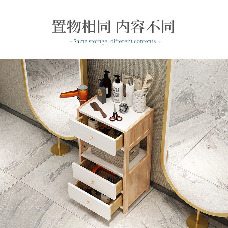 理发店工具柜发廊专用工具车美发店置物架工具台剪发推车小柜子竹