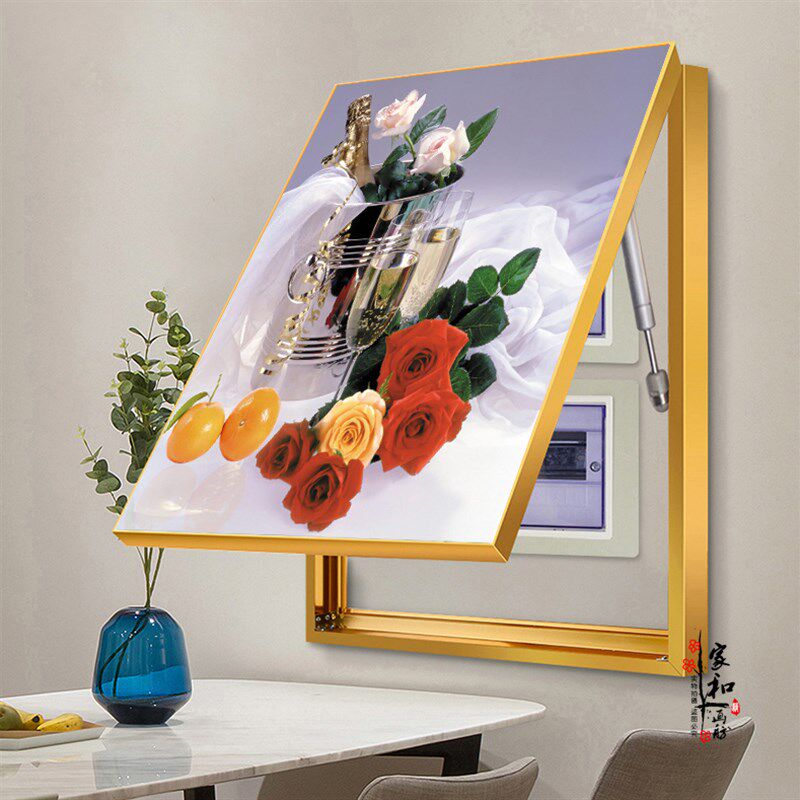 电表箱装饰画免打孔客厅电源配电箱开关电盒电闸遮挡简约挂画竖版,家居饰品,电表箱装饰画,淘宝优惠券,粉丝福利购,淘宝优惠卷