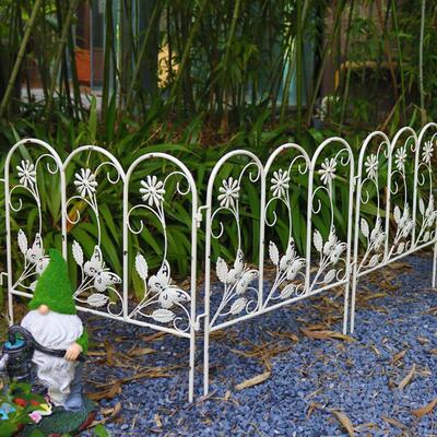 铁艺小围栏花圃爬藤架护栏篱笆阳台户外花园庭院菜地植物隔断装饰