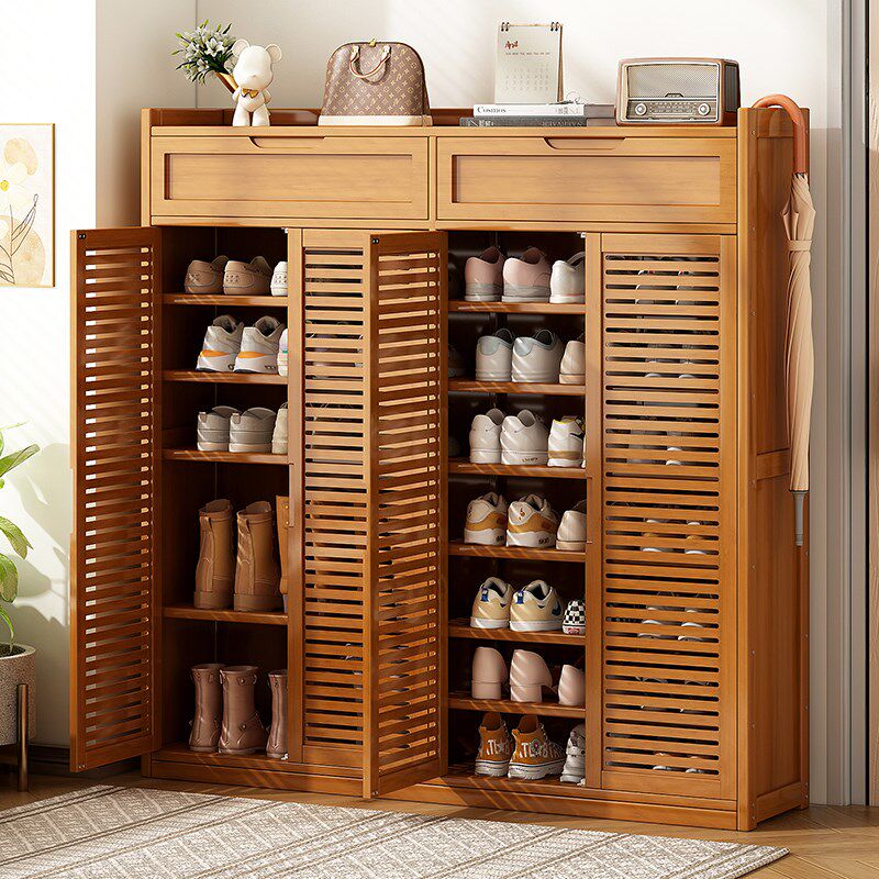 鞋柜家用门口多层大容量储物柜入户玄关收纳柜透气百叶门防尘鞋架