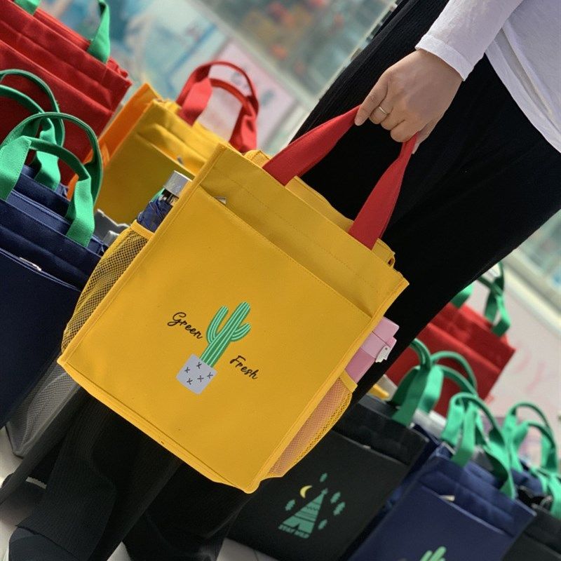 中小学生补习袋上课手拎帆布包手提包美术袋文件袋手提袋a4补课包