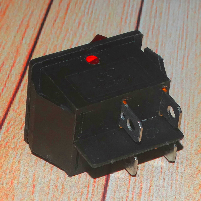 电饼铛开关 船型开关4脚单排开关单柄按键钮双控制双开关按键配件