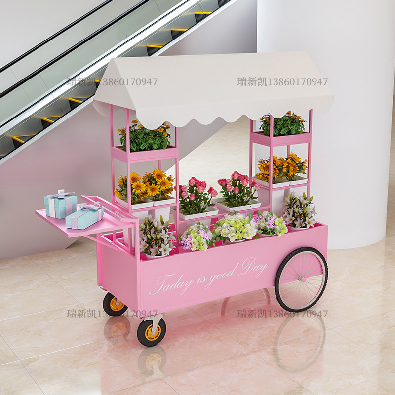 鲜花店专用推车花架摊位小推车展示架子移动商用花桶架摆摊卖花车,鲜花速递/花卉仿真/绿植园艺,花架,淘宝优惠券,粉丝福利购,淘宝优惠卷