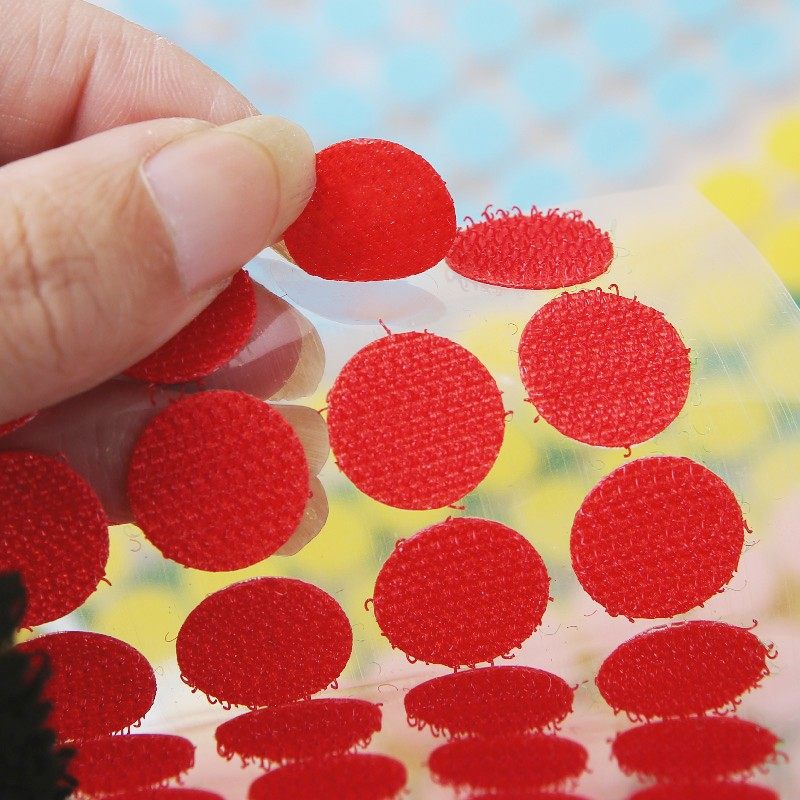 魔术贴带背胶彩色圆形子母扣红色绿色蓝色双面粘扣幼儿园手工圆点,居家布艺,魔术贴/粘扣带/固定贴,淘宝优惠券,粉丝福利购,淘宝优惠卷