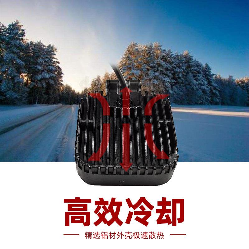 直销新款15W汽车LED工作灯小方形叉车灯货车边灯卡车辅助灯检修灯