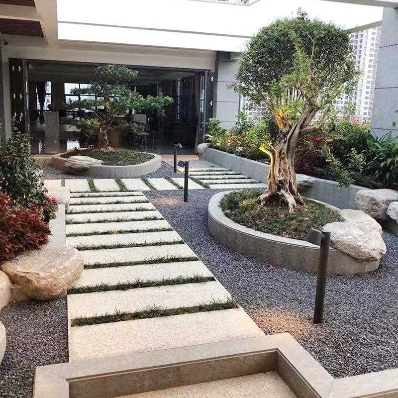 直销新款现货黑色砾石园林铺路小石子深灰色洗米石室内外造景露营