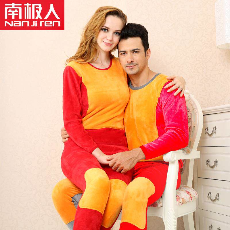 直销新款保暖内衣男士套装秋冬加绒加厚内衣女式冬装贴身冬装