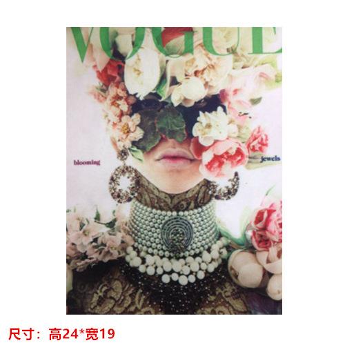 直销新款隆盛新款DIY烫画布贴/长颈美女图布贴/卫衣T恤布贴装饰/