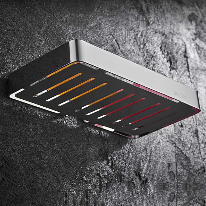 新款直销肥皂盒壁挂浴室卫生间皂碟304不锈钢皂网香皂架洗手间肥