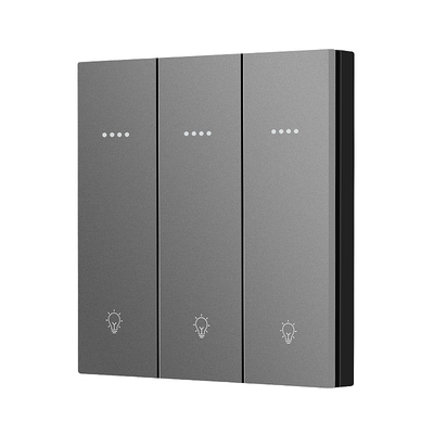 已接入米家智能开关控制面板小爱同学语音双切蓝牙mesh单零火四开