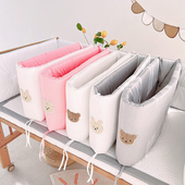 婴儿床床围栏软包a类全棉儿童床防撞靠垫新生宝宝拼接床护栏围挡