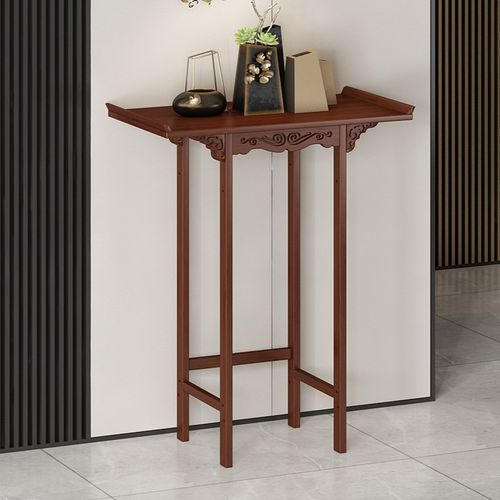 新中式玄关桌非实木条案入户正对门端景柜客厅超窄玄关台家用立柜