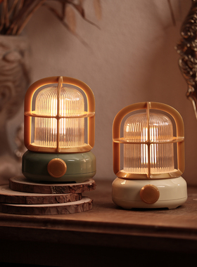 顽豹复古马灯造型氛围灯充电式桌面装饰小夜灯暖光护眼台灯节日礼