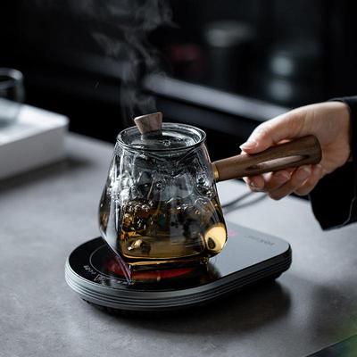 直销新款玻璃茶壶侧把煮茶壶电陶炉煮茶器套装日式茶水分离过滤耐