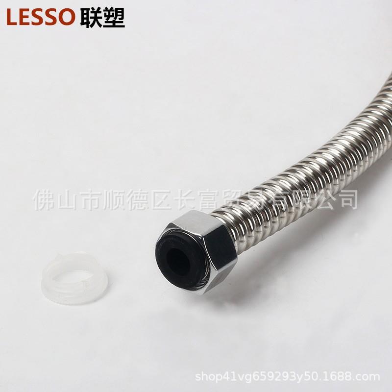 直销新款304不锈钢波纹硬管热水器冷热家用金属进水软管4分马桶上