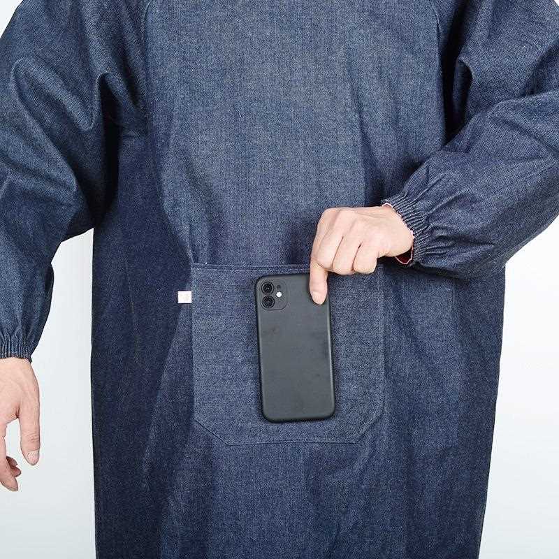 直销新款牛仔工作服反穿衣防污长袖劳保大褂罩衣加厚电焊围裙搬运
