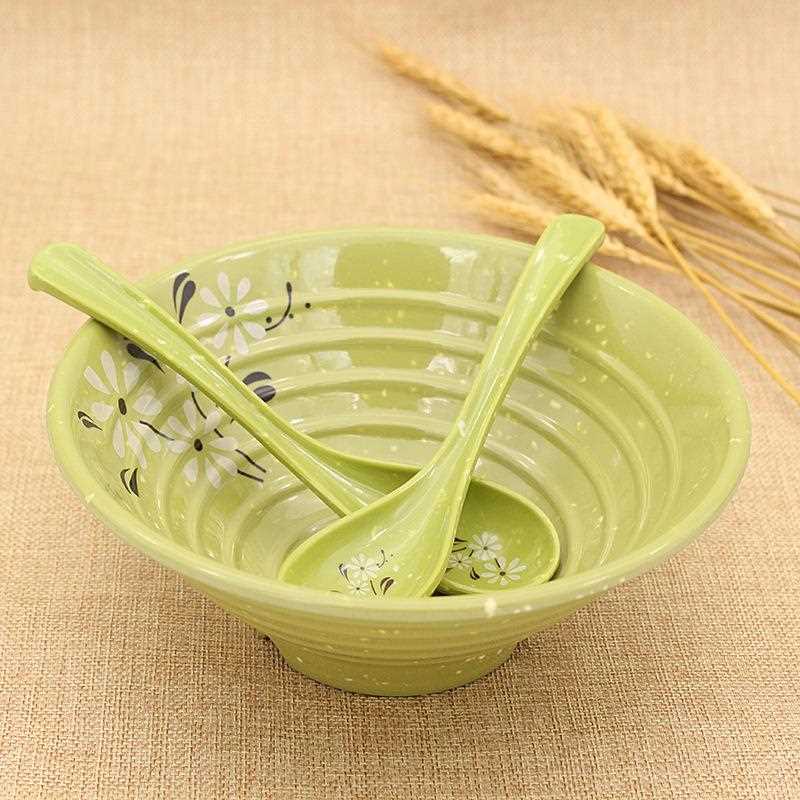 直销新款义乌雪菊密胺碗加厚汤碗 饭碗 麻辣烫碗横纹拉面碗美耐皿