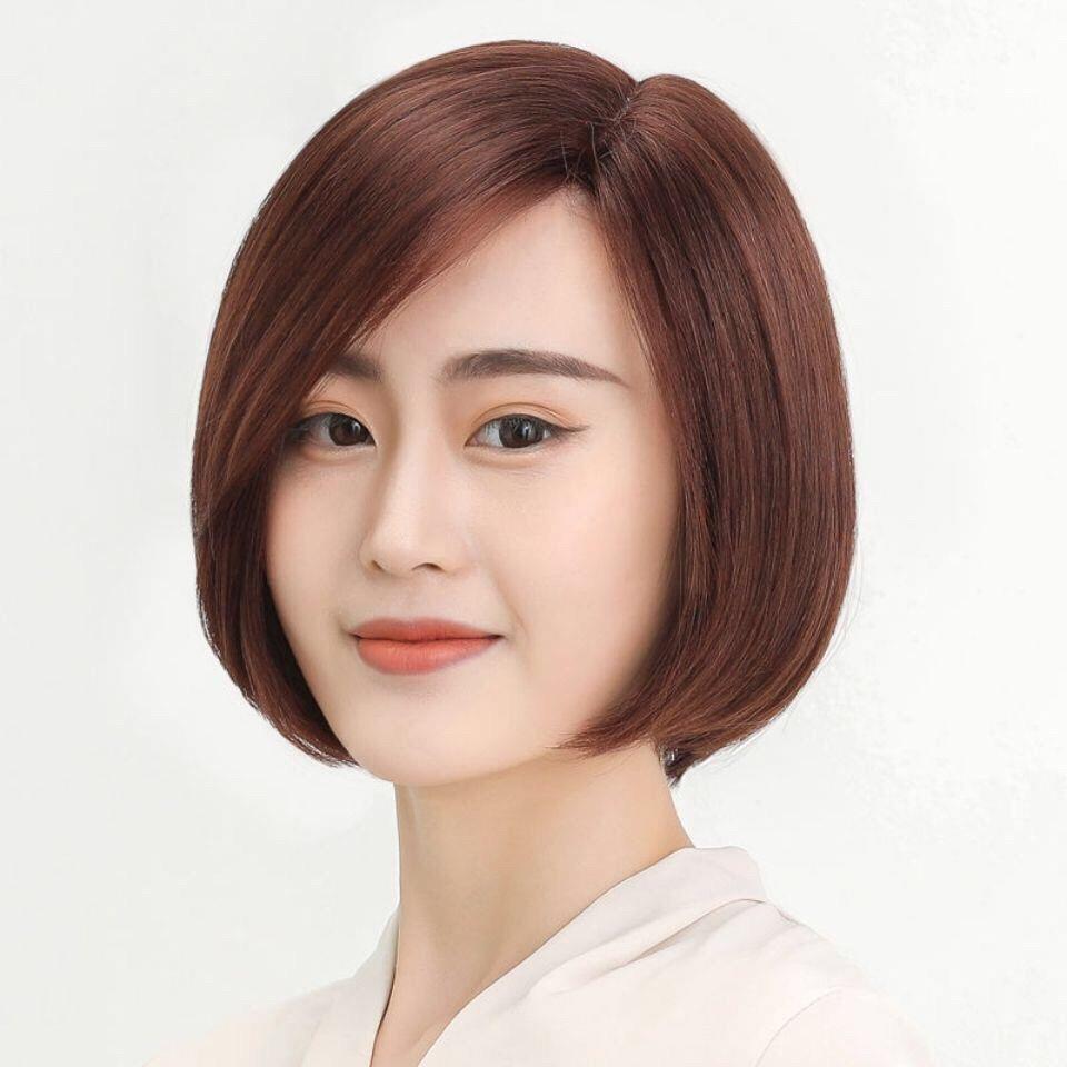 新款直销假发女Bobo全头套逼真偏分长发圆脸学生网红内扣锁骨发整