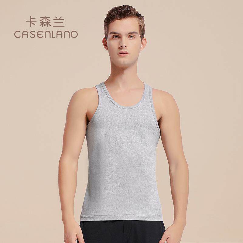 新款直销男士背心纯棉白色打底夏季宽松爸爸加肥加大中老年可外穿