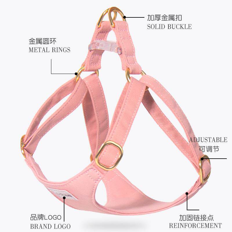 直销新款亚马逊狗狗遛狗牵引绳小型犬狗绳胸背带背心式幼犬茶杯小