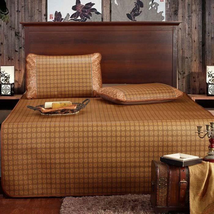 直销新款藤席夏季凉席2.0m床可折叠1.5米双人1.8m草席子0.9