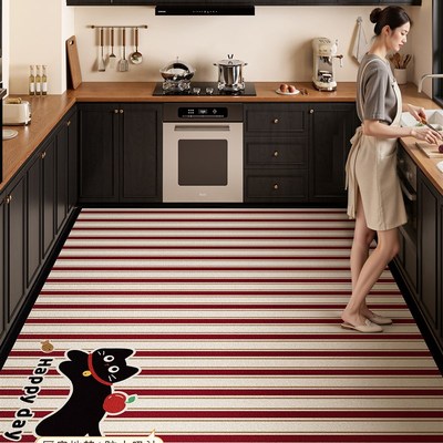 热销厨房地垫2025新款硅藻泥全铺防滑防油免洗可裁剪厨房吸水地垫