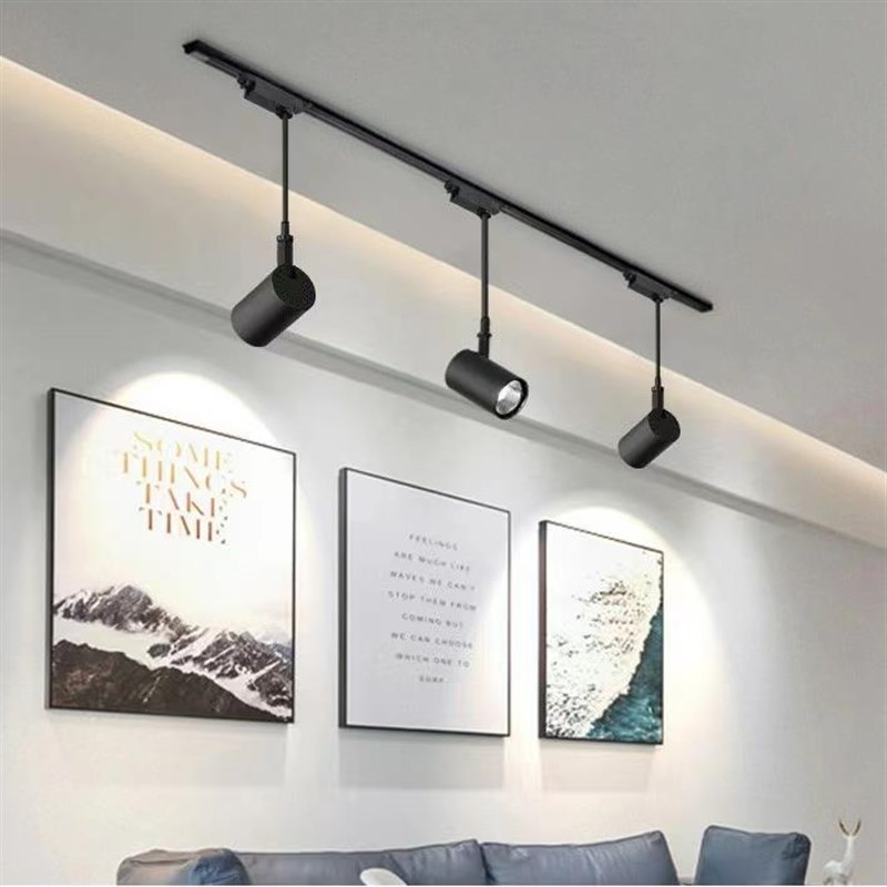 热销加长杆轨道射灯led灯服装店铺商用伸缩吊杆滑道轨射灯下挂导