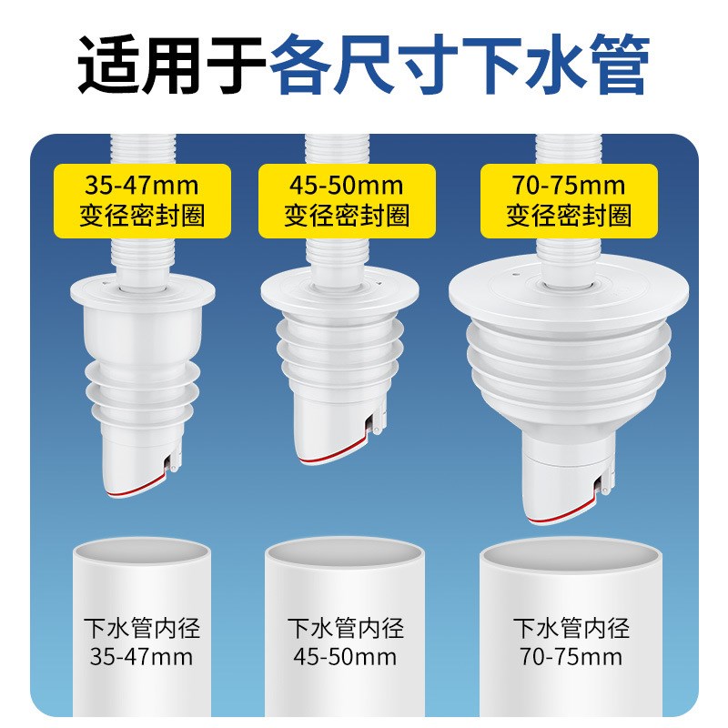 热销厨房下水管道防臭密封塞洗手盆脸池排水管封口盖硅胶圈防返臭